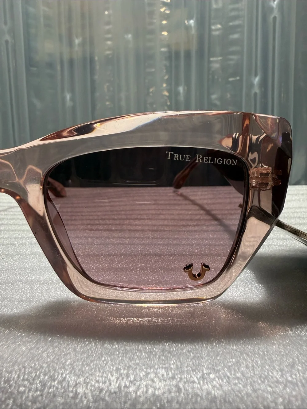 NWT True Religion Womens Pink Oversized Square Sunglasses SR1025